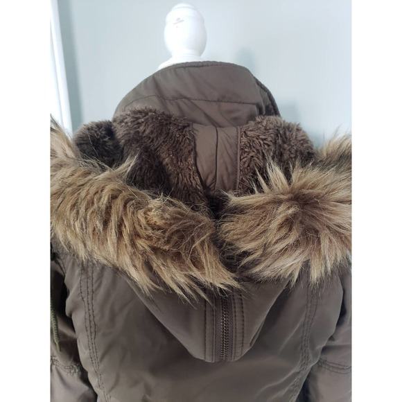 Rare AE Vintage green faux fur lined utility coat - Picture 5 of 9